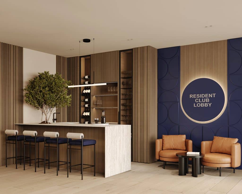 A stylish lobby lounge for relaxing, informal meetings and coffee.