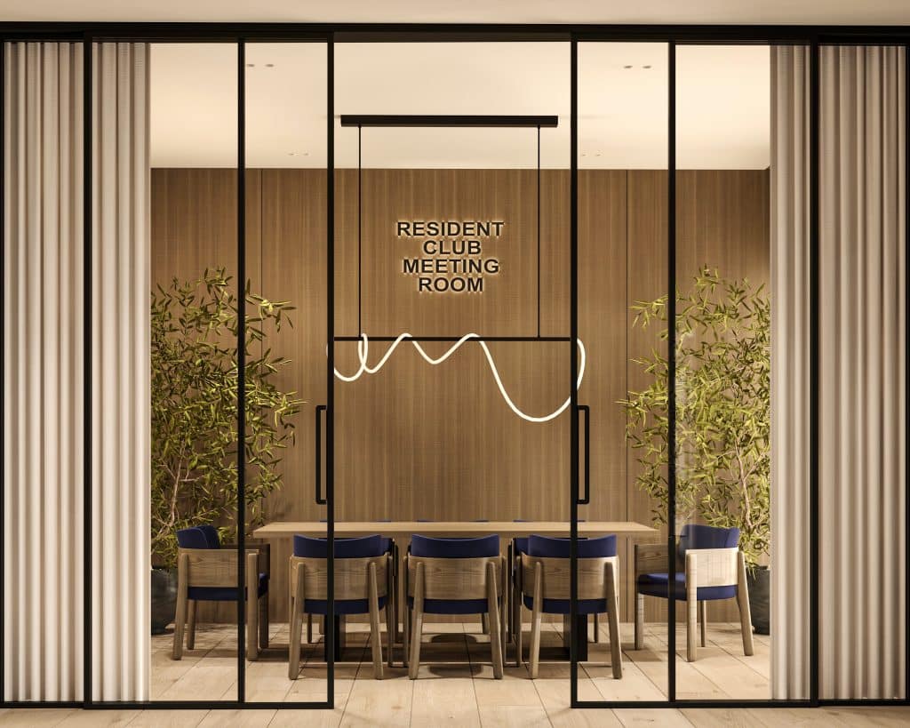 A functional space for business meetings, work and video calls.