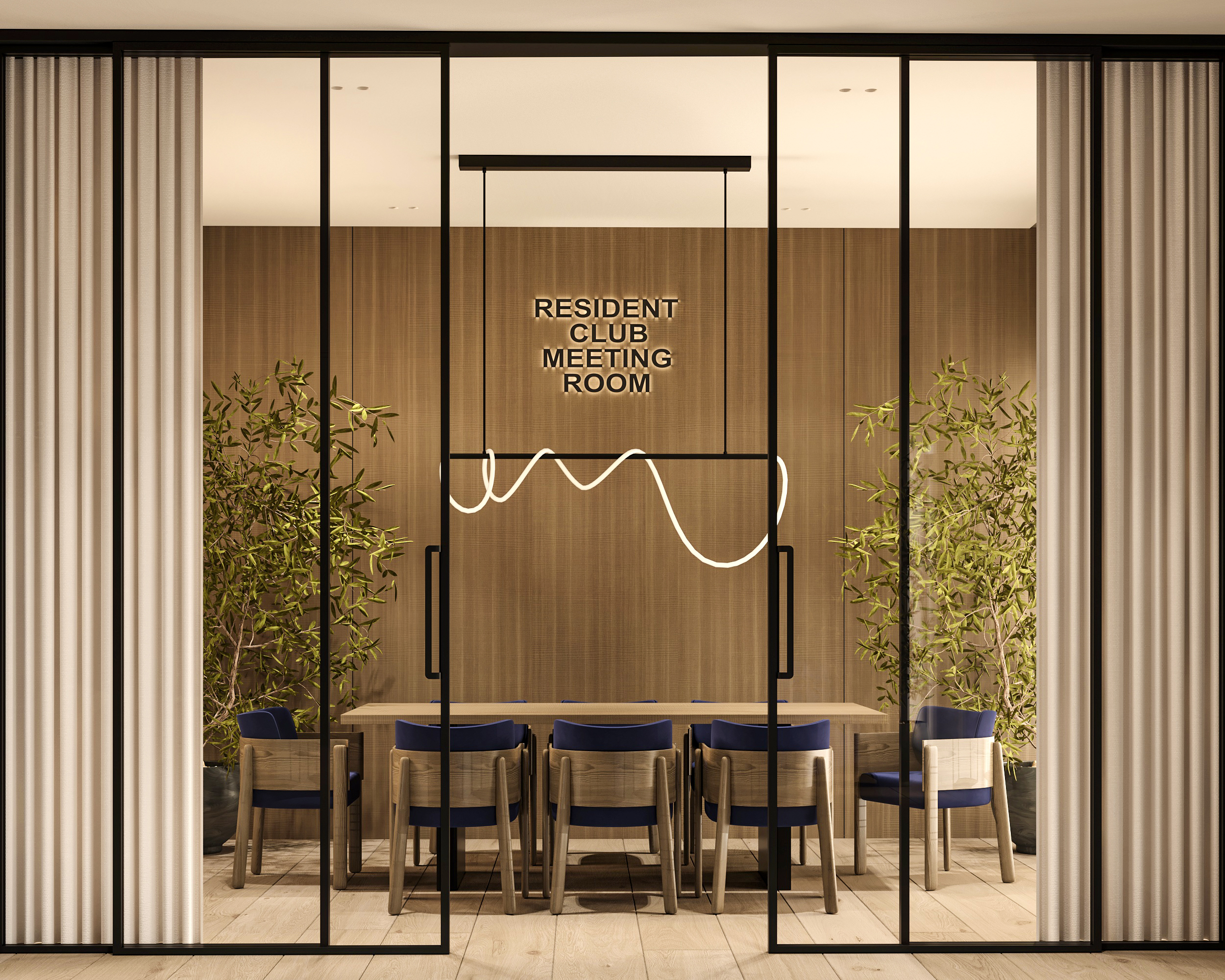 Функціональний простір для ділових зустрічей, роботи та онлайн-дзвінків.